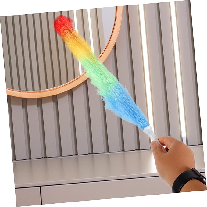 Household Duster with Ergonomic Handle Reusable Microfiber Cleaning Tool for Efficient Hard to Reach Areas for Home and Kitchen Cleaning