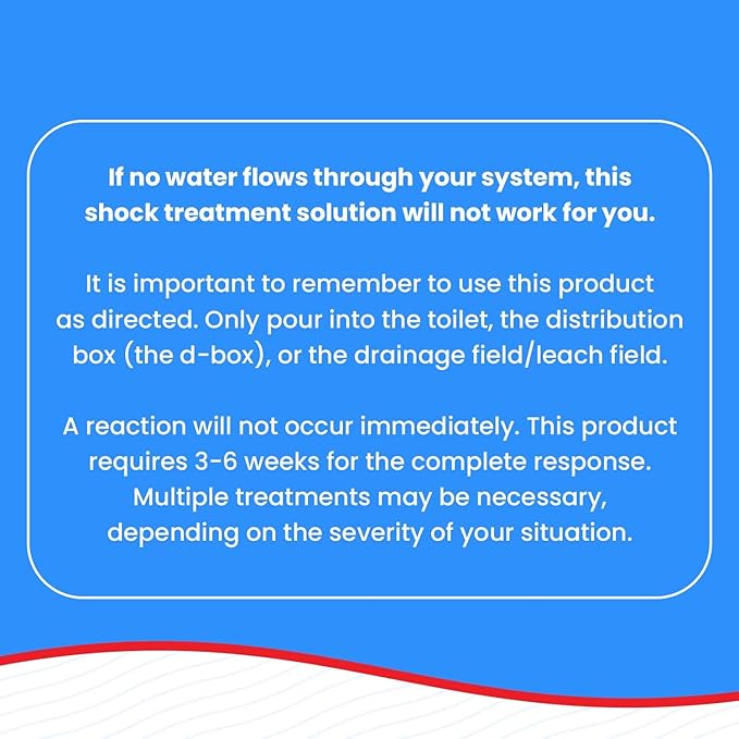 Septi-Flow Shock Septic Drainfield Repair Solution Clears Leach Fields Dissolves Hardened Deadpan Soil Complete Treatment One Gallon - 128 Fl Oz (Pack of 1) - Drain Field Treatment by Septi-Flow