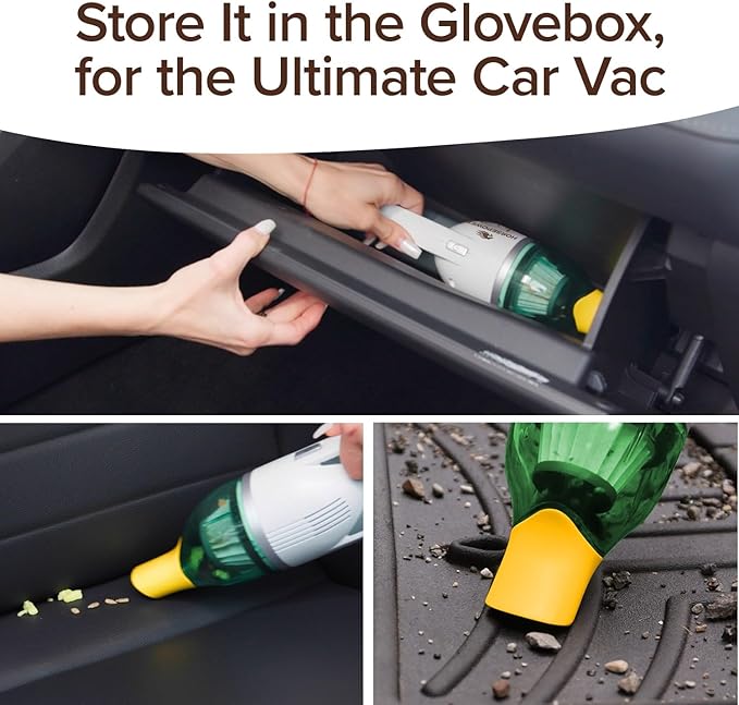 Horsepower Duck Compact Cordless Vacuum Ultra-Powerful Upgraded Battery for Extra-Long Run Time AS SEEN ON TV Strong Suction Easy to Store Portable &amp Rechargeable. Home &amp Auto (Duck Basic