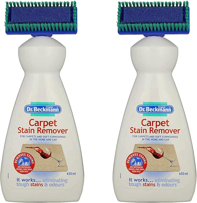 Dr. Beckmann 2 X Carpet Stain Remover with Cleaning applicator/Brush -650ml
