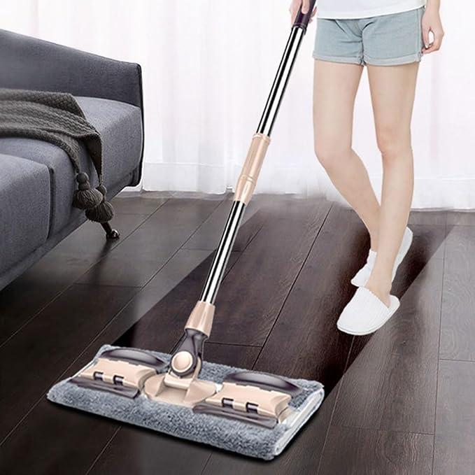 Adjustable Aluminum Flat Mop for Household 360 Degree Dusting Microfiber Pad Lazy Tool 133cm Handle