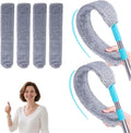The Ultimate Gap Duster Mop: Saker Plus Retractable Cleaner with Long Handle for Under Appliances 2 Cloths Included.