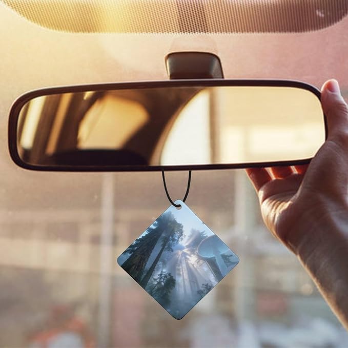 5PCS Car Air Freshener Hanging Personalized Double Sided Tropical Rainforest Car Fresheners Long Lasting New Cars Scents Cute Automotive Freshies for Closets Drawers (tea)