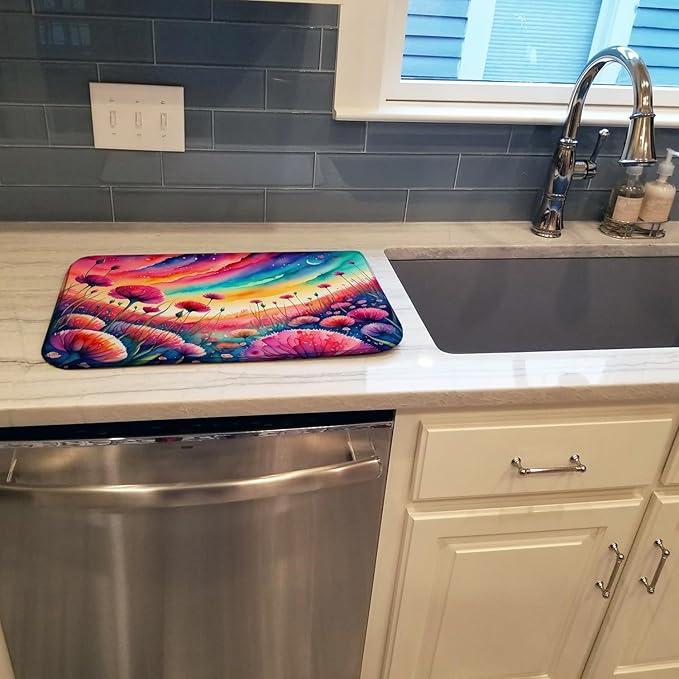 Caroline's Treasures DAC1429DDM Dianthus in Color Dish Drying Mat Absorbent Dish Drying Mat Pad for Kitchen Counter Dish Drainer Mat for Countertop 14 x 21 Multicolor