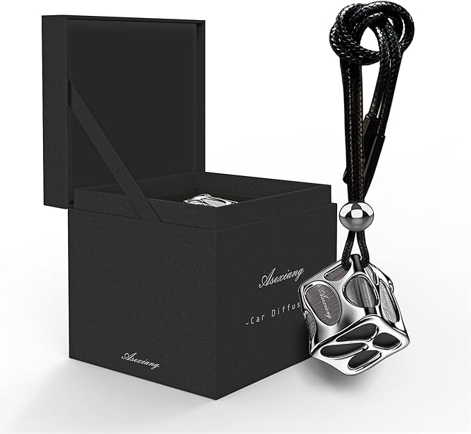 Lucky Dice Long-Lasting Car Air Fresheners Diffuser gift Set with 2 Scent Refills &amp Unscented DIY Tablet - Spill-Proof Solid Fragrance
