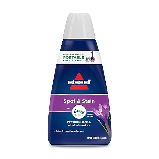 BiSSEll Little Green Pro Commercial Spot Cleaner BGSS1481 &amp Bissell Spot &amp Stain with Febreze Freshness Spring &amp Renewal Formula 7149 32 Ounces