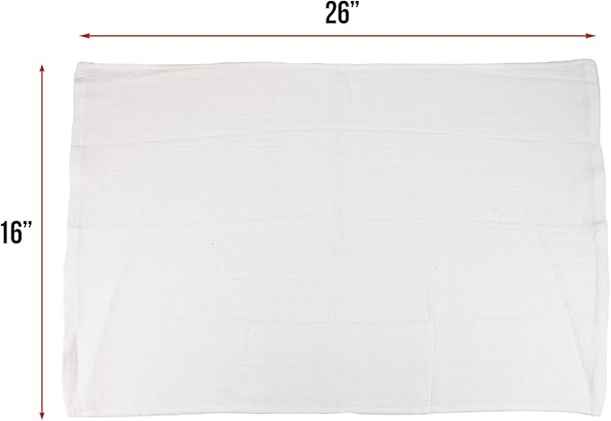 Arkwright Microfiber Huck Towels Pack of 12 Lint Free Surgical Cleaning Cloths for Glass Windows Auto Detailing and Professional Use 16 x 26 in White
