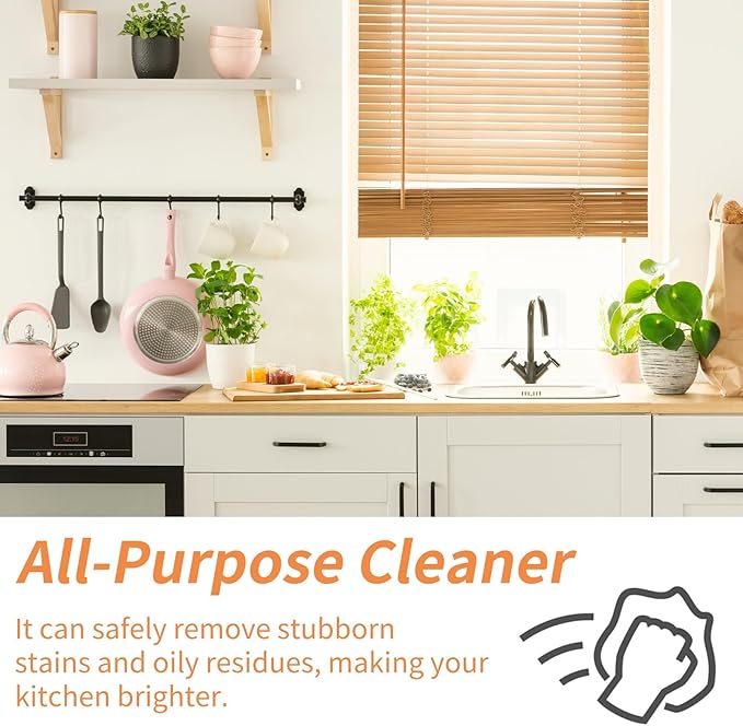 Multi-Purpose Cleaning Paste For Kitchen &amp Bathroom - Removes Stains Grease - Safe For Stoves Range Hoods - Shines Metal Prevents Rust(3PCS)