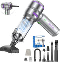Mini Vacuum Cleaner Cordless Car Vacuum Cleaner High Power Rechargeable Strong Suction Air Pump Duster Blower Brushless Motor Handheld Vacuum Cordless for Home Office Gift for Men Women