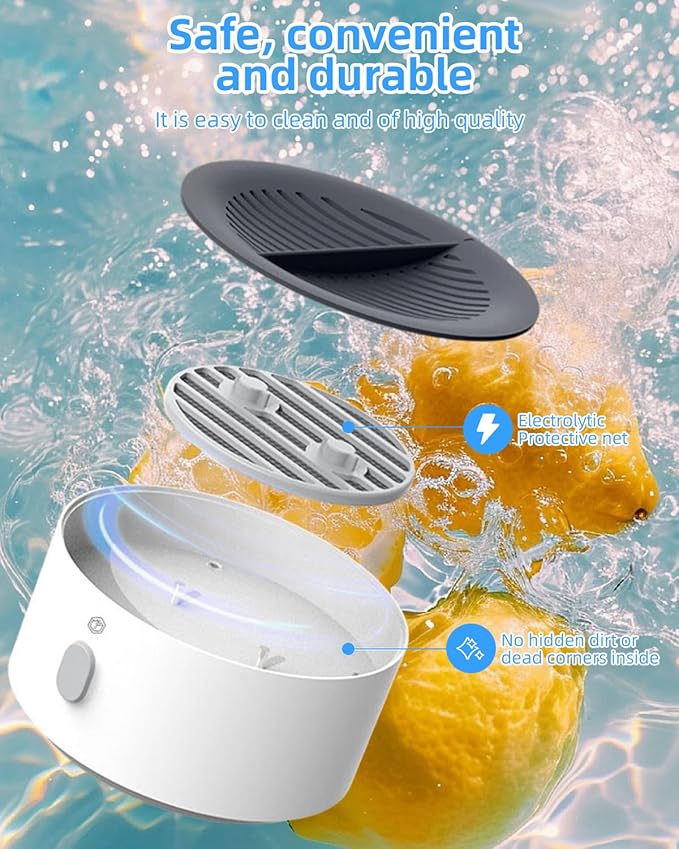 Vegetable Cleaner &amp Home Wash| Advanced Electrolysis Purifier for Fresh Fruits Veggies &amp Seafood | Easy 3-Minute Clean | Compact &amp Stylish Kitchen Essential (1Pcs)