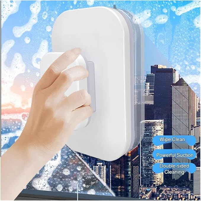 Household Magnetic Dual-Sided Window Cleaning Tool Highrise Kit With Safety Rope Anti-drop