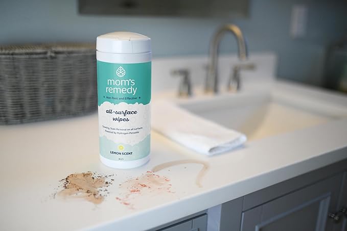 MOMREMEDY Hydrogen Peroxide Cleaning Wipes | All Purpose Cleaner and Stain Remover | Multipurpose for Kitchen Bathroom All Surfaces
