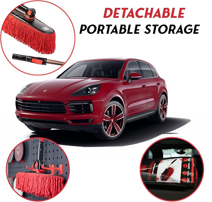 Car Duster Exterior Scratch FreeSoft Car Brush Kit for TruckSUVRV and MotorcycleWax Cotton HairDusters with Extendable HandleDuster for CleaningDust Pollen RemovingNo Lint
