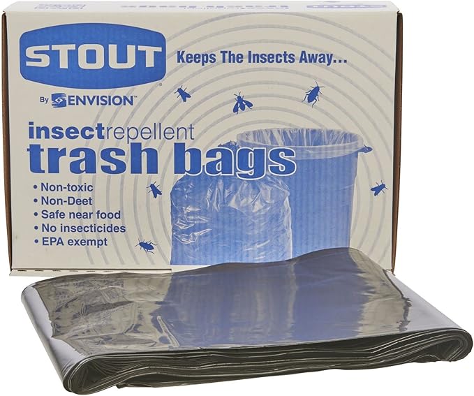 Stout P4045K20 Trash Garbage Bags 45gal 2mil 40 x 45 Black 65/Box