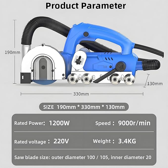 Electric Grout Removal Tool with Diamond Blade for Tile Cleaning and Regrouting