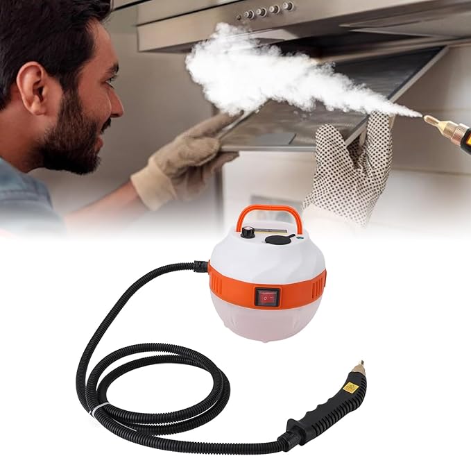 2500W Handheld Steam Cleaner High Temperature Pressurized Portable Steam Machine with 3 Brush Heads for Kitchen Bathroom Living Room Car (US Plug 110V)