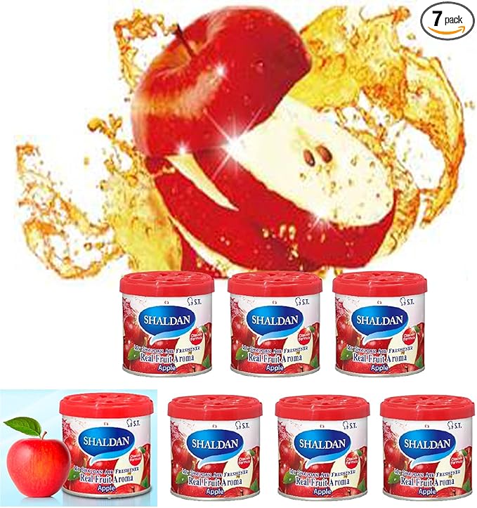 My Shaldan V8 7 packs Apple Scent Original Classic Formula Car Air Freshener Premium Quality Gel Based and Long Lasting Fresh Fragrance
