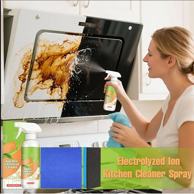 Electrolyzed Ion Kitchen Cleaner Spray Multi-purpose Electrolyzed Ion Cleaner fly cleanse spray All Purpose Cleaner For Hold Oven Stove Range Hood (2PCS)