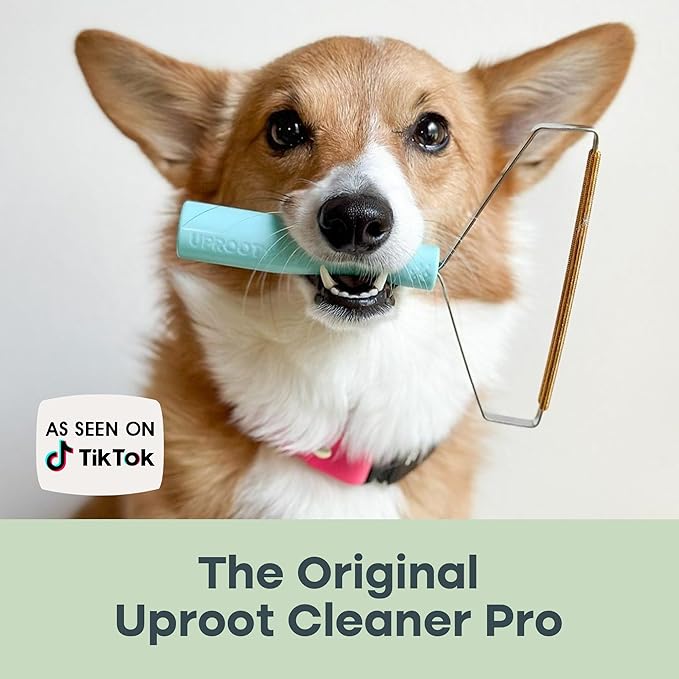 Uproot Cleaner Pro Pet Hair Removal Tool -2 Pack-Special Dog Hair Remover Multi Fabric Edge and Carpet Rake by Uproot Clean-Cat Fur Remover for Couch Pet Towers Rugs Cat Mats and Trunks &amp Much