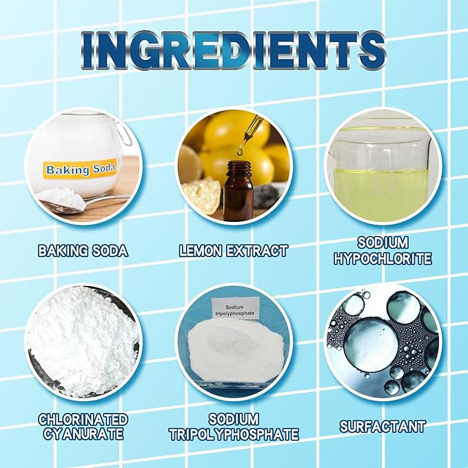 Biodegradable Drain Cleaning Tablets - Unclog Kitchen Sink Bathtub Shower Toilet &amp More(3PCS)