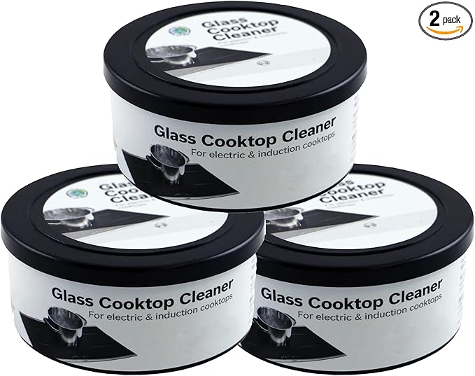 US-based supplier – Original 12010030 Glass Cooktop Cleaner for Electric &amp Induction Cooktops – 𝐁𝐎𝐒𝐂𝐇 Cooktop Cleaning Cream – Removes Grease Burnt-On Residue &amp Stains (2 12 ounce)