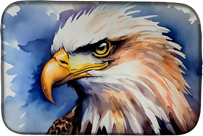 Caroline's Treasures DAC3207DDM Eagle Dish Drying Mat Absorbent Dish Drying Mat Pad for Kitchen Counter Dish Drainer Mat for Countertop 14 x 21 Multicolor