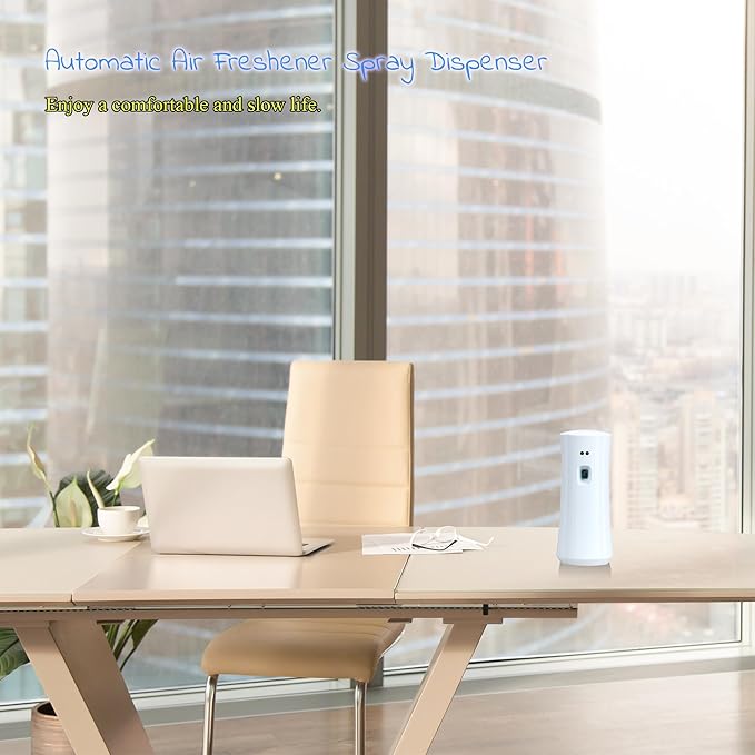 Automatic Fragrance Dispenser (2-Pack) Wall-mounted Aerosol Spray Air Freshener for Hotels Home Indoor Offices Schools Restaurants Commercial Place (White 008-BY)