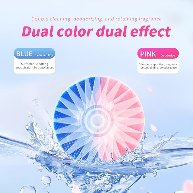 Automatic Toilet Bowl Cleaner Tablets 30-Pack Long-Lasting Toilet Tank Cleaner for Bathroom Blue Water Freshener Prevents Stains &amp Odor Safe for All Toilets (30 Blue and green)