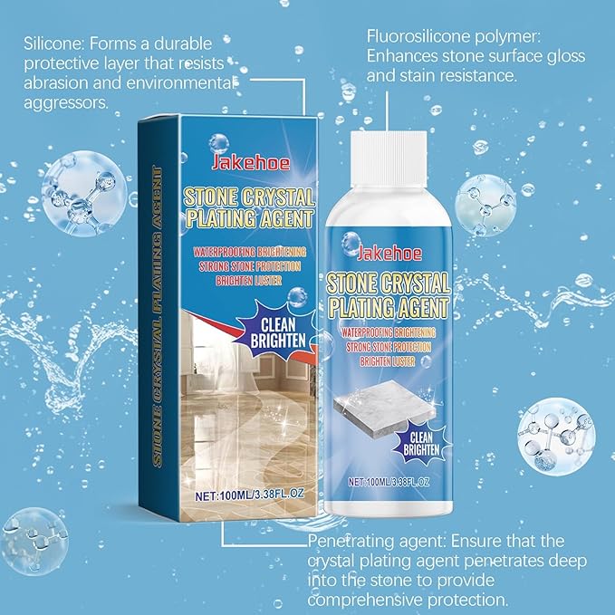 Marble Cleaner &amp Polish - Stone Sealer For Scratch Repair Kitchen Tile Countertop Protection Transparent Coating(2PCS)