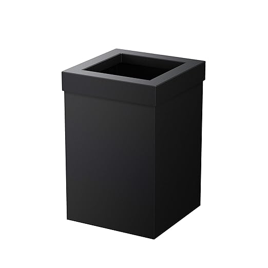 Gatco Small Bathroom Trash Can With Lid Square 3 Gallon Stainless Steel Wastebasket Under Sink Matte Black For Bathroom Bedroom Office (1915)