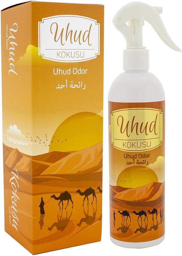 Air Freshener Spray Uhud Scent 400 ml Room Deodorizer Long Lasting Fragrance Home and Office Use Odor Eliminator - One Size
