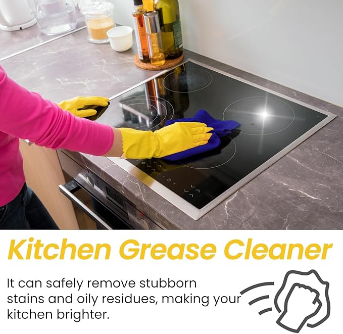 Multifunctional Kitchen Grease Cleaner - Heavy-Duty Degreaser For Stove &amp Cookware Removes Stubborn Oil Stains &amp Grime(3PCS)