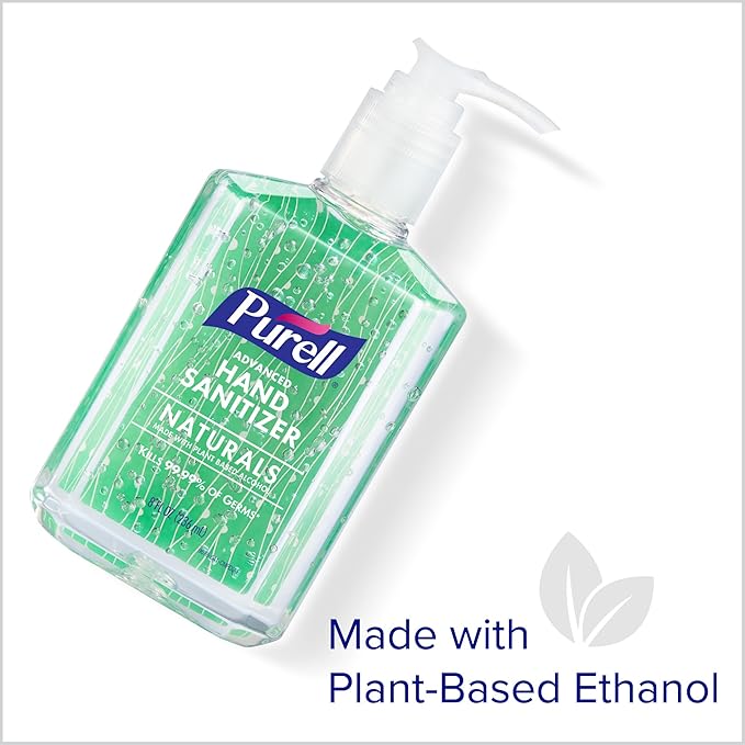 PURELL Advanced Hand Sanitizer Naturals with Plant Based Alcohol Citrus Scent 8 fl oz Pump Bottle (Pack of 4) - 9626-06-ECDECO
