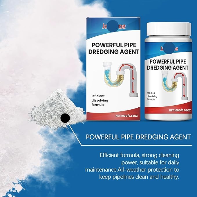 Drain Cleaner - Unclog Kitchen &amp Toilet Pipes Deep Cleaning Decontamination Agent Fresh Scent(2PCS)