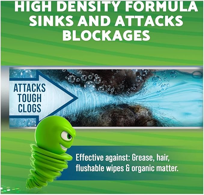 Green Gobbler Ultimate Main Drain Opener | Drain cleaner Hair Clog Remover | Works On Main Lines Sinks Tubs Toilets Showers Kitchen Sinks | 64 fl. oz.