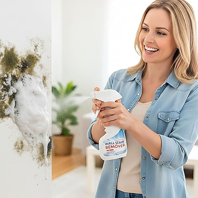 Wall Stain Remover Spray Highly Effective Mould Removal Spray - Prevents Mould Regrowth Wall Dust and Dirt Removal Cleaner Multi-Surface Cleaning Solution for BathroomsKitchen (3Pcs)