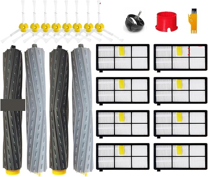 BeNtli Vacuum Cleaner Parts AccessoriesMain Side BrushHepa FilterCompatible for Roomba 800 900 Series 860 870 880 890 966 980 (Color : Set 6)