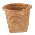 PRETYZOOM 1pc Trash Can Lid Straw Woven Storage Basket for Shelves Garbage Can Bedroom Office Wastebasket Random Color