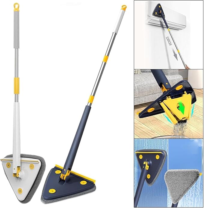 Mult ifunctional Mop Wall &amp Baseboard Cleaner Mop Tool with Long Handle for Cleaning Window Floor Skirting Board Ceiling Bathtub Tub