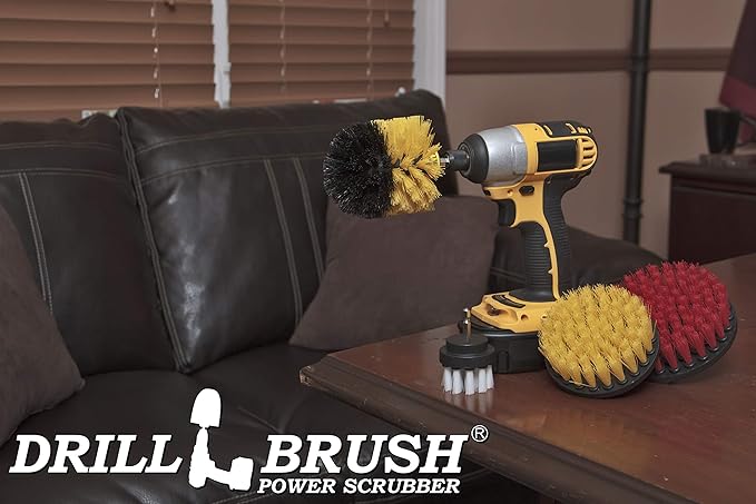 Household Essentials Cleaning Supplies with All Purpose Cleaner Paste - Shower Cleaner - Window - Grout Cleaner for Tile Floors - Oven Heavy Duty Cleaning - Bathroom Essentials - Sink Brush