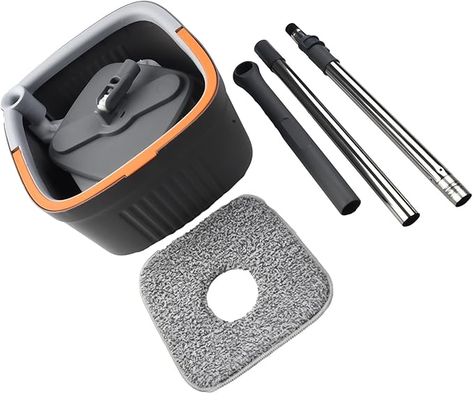 Revolutionary Self Wringing Rotating Mop for Efficient Cleaning of All Floor Types Including Tile and Wood