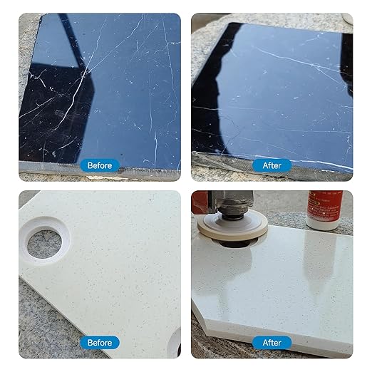 Granite Marble Quartz Polish - Stainless Steel &amp Metal Polish Paste - Mirror Finish for Countertops Furniture Stone Care &amp Renovation