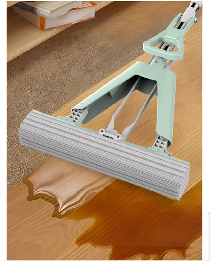 Floor Mop Microfibre Flat Mop with Integrated Wringing System Wet Dry and Dust Mop for Hardwood Laminate &amp TileStainless Steel Handle and Extension (Color : White Size : 1 Piece of Cloth)