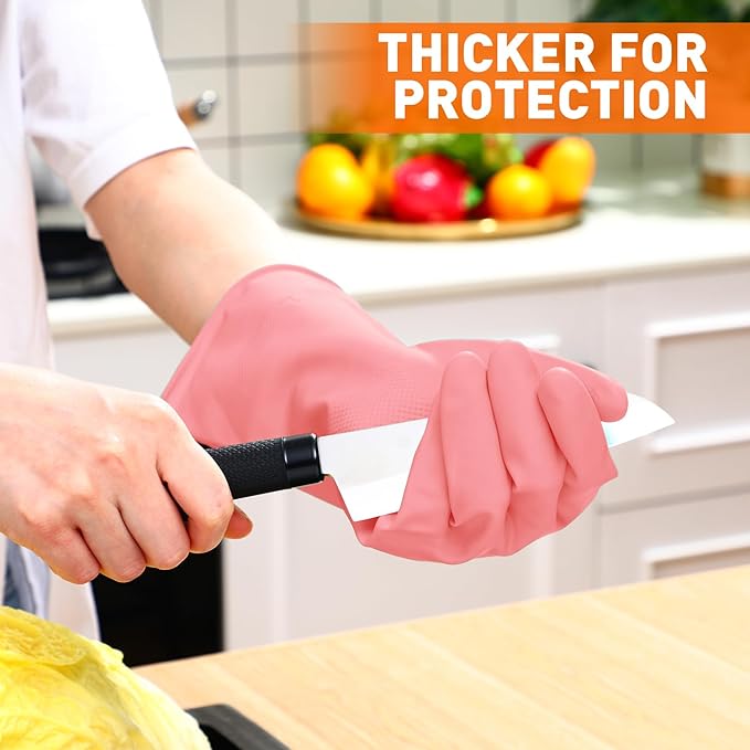 Sawysine 30 Pairs Rubber Gloves for Dishwashing Reusable Household Cleaning Gloves for Kitchen Washing Supplies