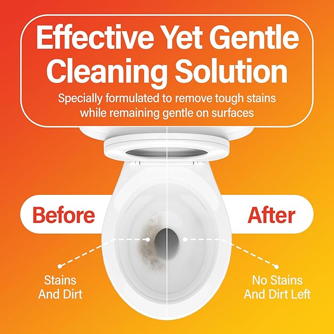 Self Cleaning Toilet System - Automatic Toilet Bowl Cleaner with Starter Cartridge &amp 6 Refils