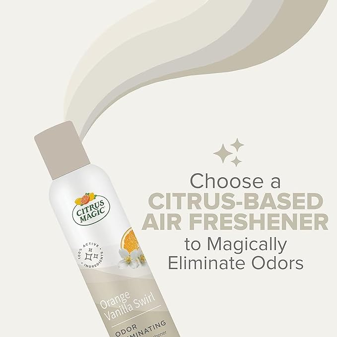 Citrus Magic Odor Eliminating Air Freshener Spray Orange-Vanilla Swirl 3-Ounce Pack of 3 3.0 oz 3 Count