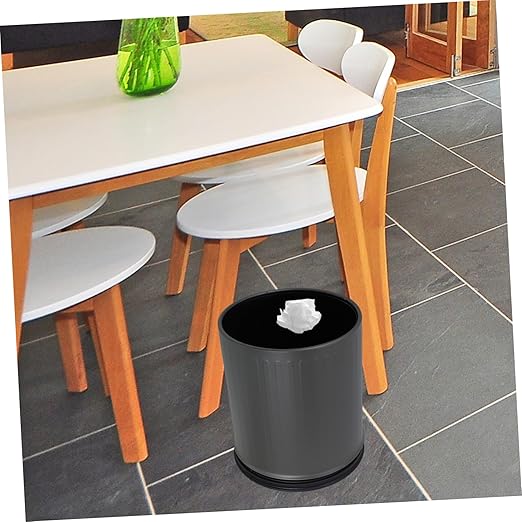 Healifty Double Open Top Trash Can Large Capacity Bathroom Wastebasket for Bedroom Office Kitchen Space-Saving Modern Design
