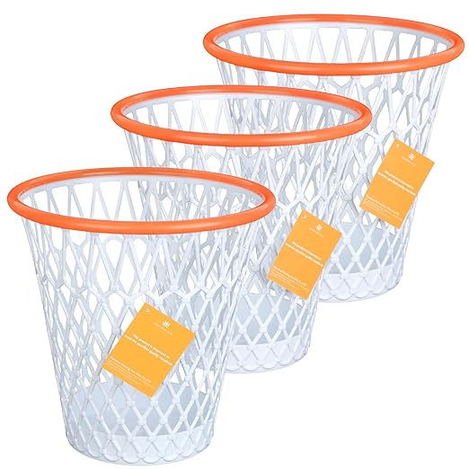 MORNING SUN 3PCS Basketball Wastebaskets Basketball Trash Can for Boys Room Decor 4.5 Gallon WastebasketBasketball HoopBasketball Holder DisplayGarbage CanBasketball Themed Gift Wastebasket