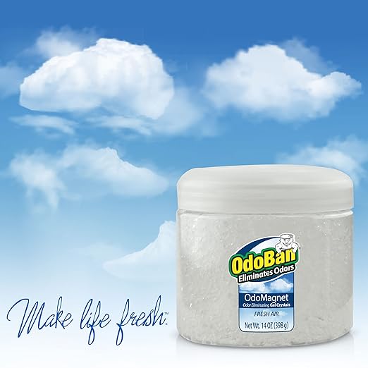 OdoBan OdoMagnet Odor Eliminating Gel Crystals 4-Pack 14 Ounces Each Fresh Air Scent