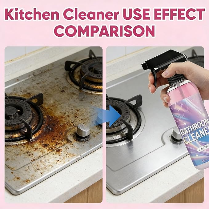 Heavy Duty Bathroom Scrubbing Solution Bathroom Descaler Foam Cleaner Powerful Pink Bathroo𝐦 Cleaner Spray All-Purpose Bathrooms Descaler Foam Spray For FloorShowersGlass Surfaces (2pcs)